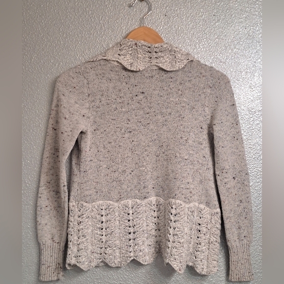 Crocheted & Knit Open Front Cardigan   Size SP - Picture 7 of 7